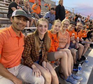 Anna and the family at the OSU game, day 13